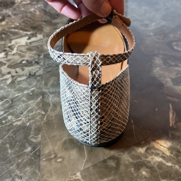 GAP black velvet & snakeskin flats w/ ankle strap- worn 1x size 9 - Picture 8 of 13